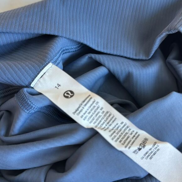 Lululemon Align Ribbed High-Rise Crop 23" oasis  Blue size 14 NWT‎ - Picture 5 of 6